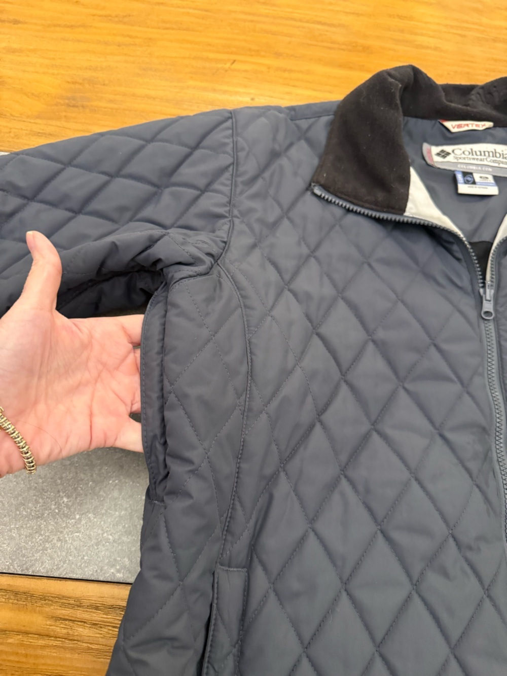 Columbia Vertex Core Interchange Quilted Liner Jacket Navy Blue XL - Picture 3 of 11
